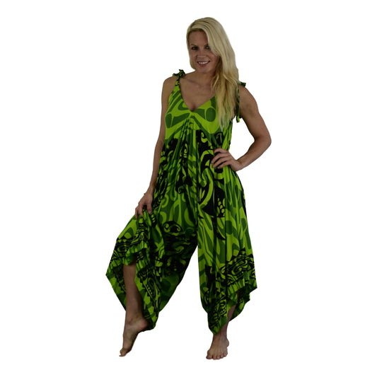 Bali Jumper - BJ-TAT-4 - Green and Black Tattoo Turtle, Tie Strap