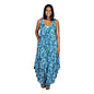 Bali Jumper - BJ-4015 - Dark Blue and Teal Hibiscus, Tie Strap