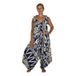 Bali Jumper - BJ-4520 - Blue and Beige Tribal, Tie Strap