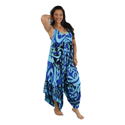 Bali Jumper - BJ-TAT-6 - Blue and Black Tattoo Turtle, Tie Strap