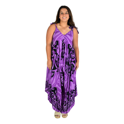Bali Jumper - BJ-TAT-7 - Purple and Black Tattoo Turtle, Tie Strap
