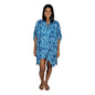 Boca Raton BOCA-4015 - Blue Hibiscus Cover Up Shirt One Size up to 3X