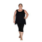 Cayman Top Plus CAYM-10-1X -Solid Black, Resort Top Plus Size
