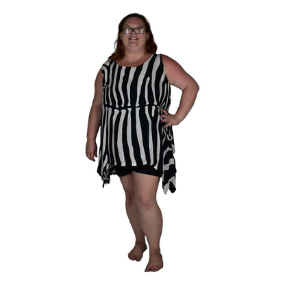Cayman Top Plus CAYM-3520-2X - Animal Print Zebra, Rayon, 2X