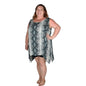 Cayman Top Plus CAYM-3530-2X - Animal Print Snake Skin, Rayon, 2X