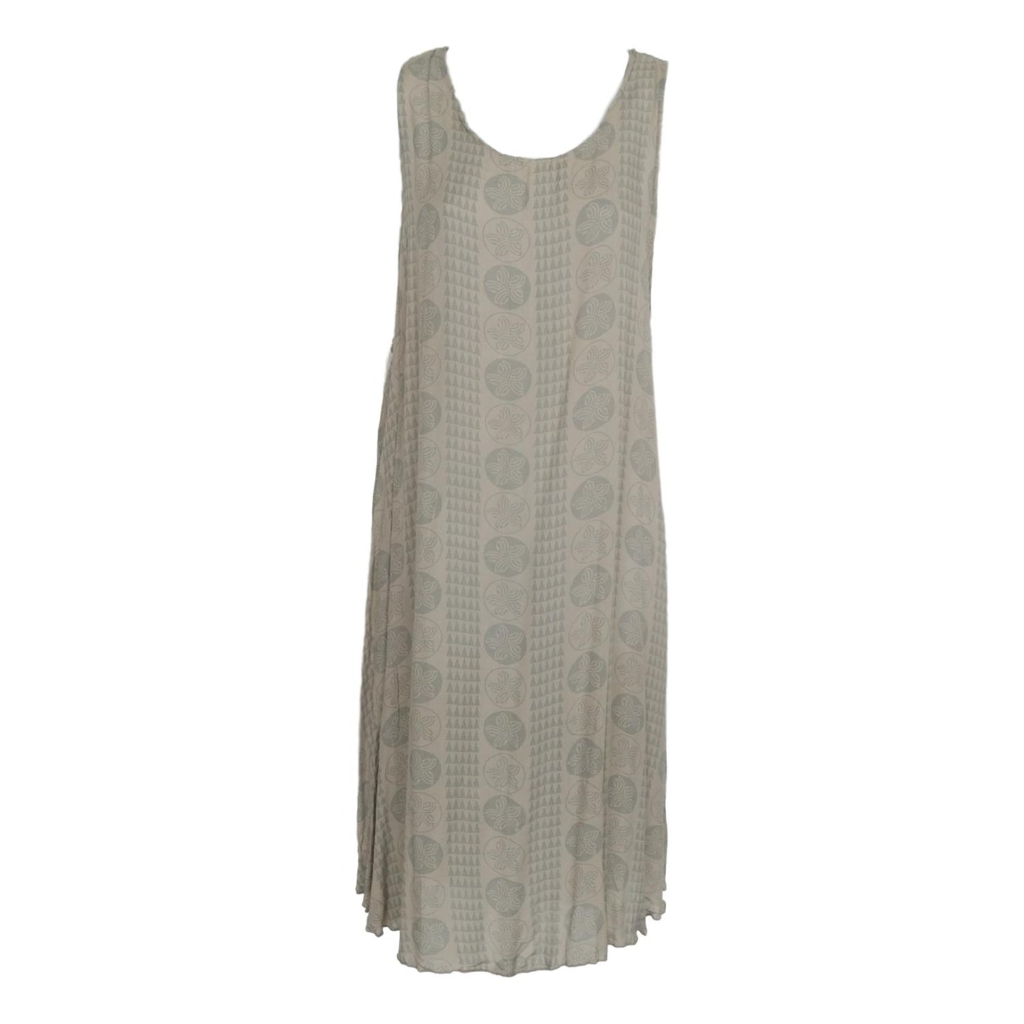 Cabana Dress CD-1420 – Beige and Gray Hawaiian Plumeria