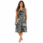 Cabana Dress CD-4510 – Black and White Hawaiian Tribal