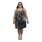 Cozumel Short Dress - COZU-SHT-MON2-20 Beige and Gray Monstera