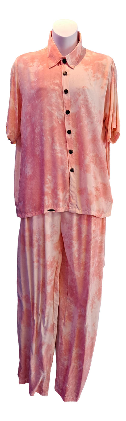 Day Jamma Set – DJ-501-S/M Pink Tye Dye – Small/Medium