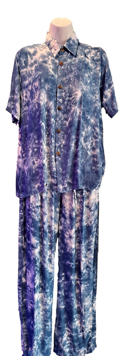 Day Jamma Set – DJ-506-XXL Blue Tye Dye – XXL
