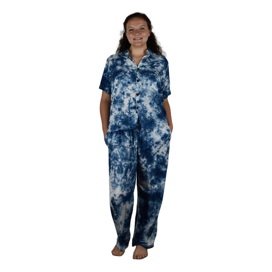 Day Jamma Set – DJ-506-XXL Blue Tye Dye – XXL