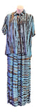 Day Jamma Set – DJ-915-XXL Blue and Black Tye Dye - XXL