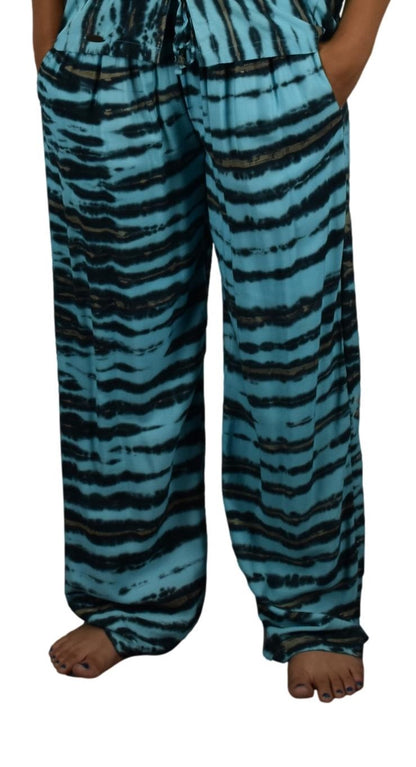 Day Jamma Set – DJ-915-XXL Blue and Black Tye Dye - XXL