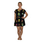 Reversible Romper E8-2971 - Black and Rainbow Pirate Print
