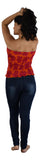 Elastic Tube Top - ETOP-1501 – Red Hibiscus Smocked Bandeau