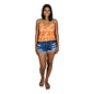 Elastic Tube Top - ETOP-4021 – Orange and White Hibiscus Smocked Bandeau