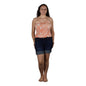 Elastic Tube Top - ETOP-4101 – Orange and White Hawaiian Print Smocked Bandeau