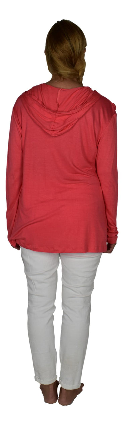 Pirate Life Hooded Tee – H-10-PL - Coral Pink – Long Sleeve
