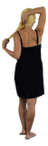 Hanalei Dress – HAN-10 – Solid Black, Elastic Back Resort Dress