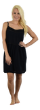 Hanalei Dress – HAN-10 – Solid Black, Elastic Back Resort Dress