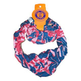 Headband & Scrunchie Set – HB-SCR-4312 – Pink and Blue Monstera