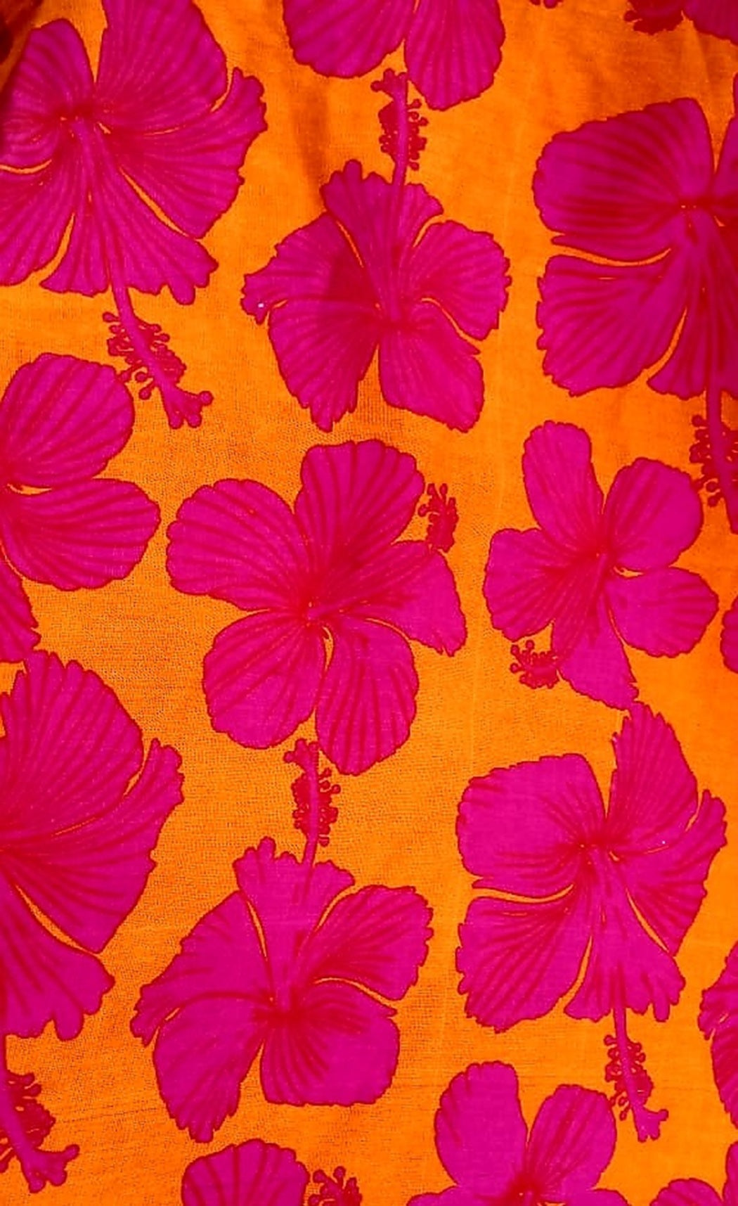 Sarong HIB7-1501-F - Hibiscus Red & Orange