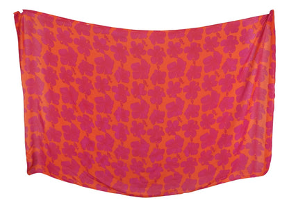 Sarong HIB7-1501-F - Hibiscus Red & Orange
