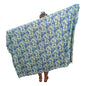 Sarong HIB7-1506-F - Hibiscus Light Green and Blue