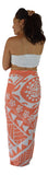 Sarong HWNT-2-F - Tribal Turtle Orange
