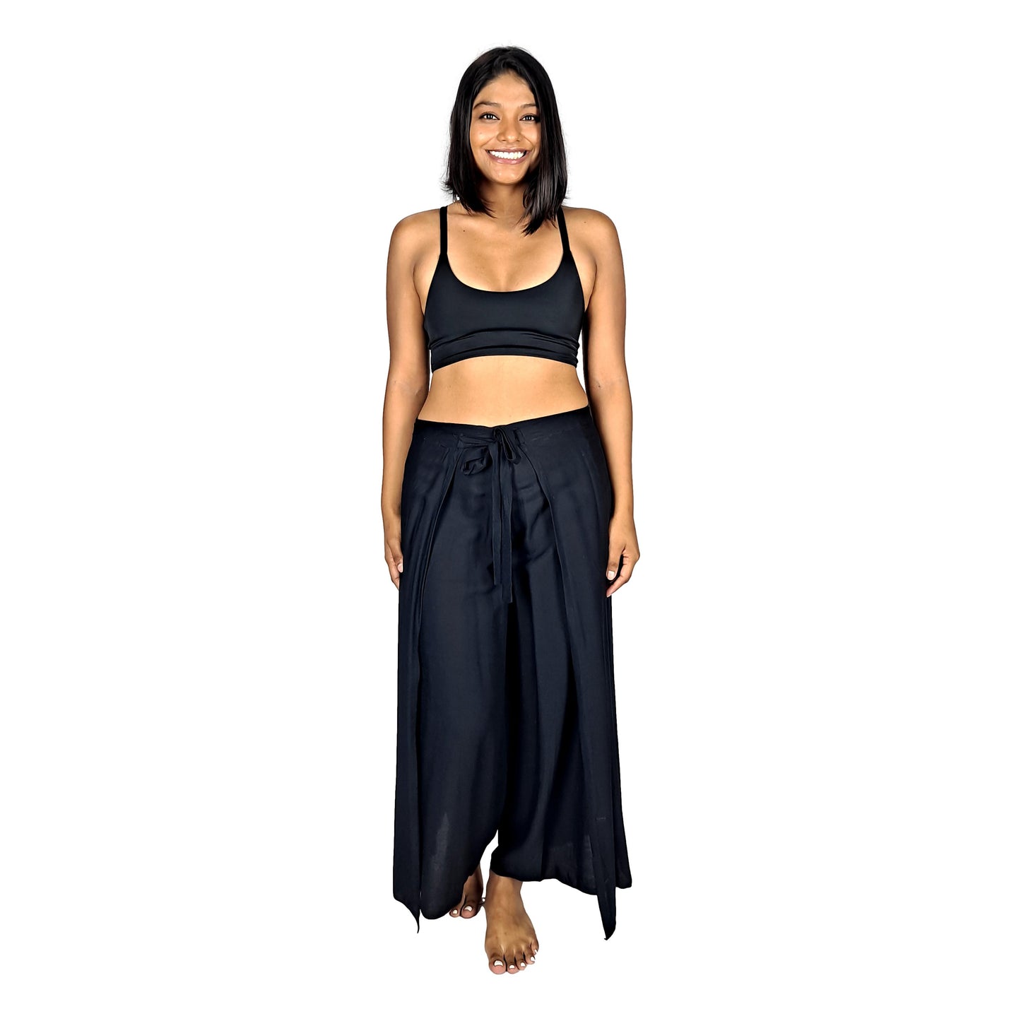ISLA Wrap Pants – ISLA-10 – Black Women’s Lightweight Resort & Beach Pants