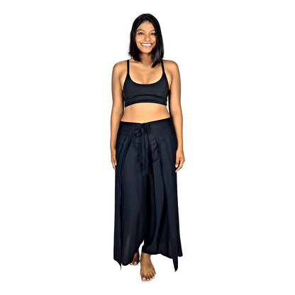 ISLA Wrap Pants – ISLA-10 – Black Women’s Lightweight Resort & Beach Pants