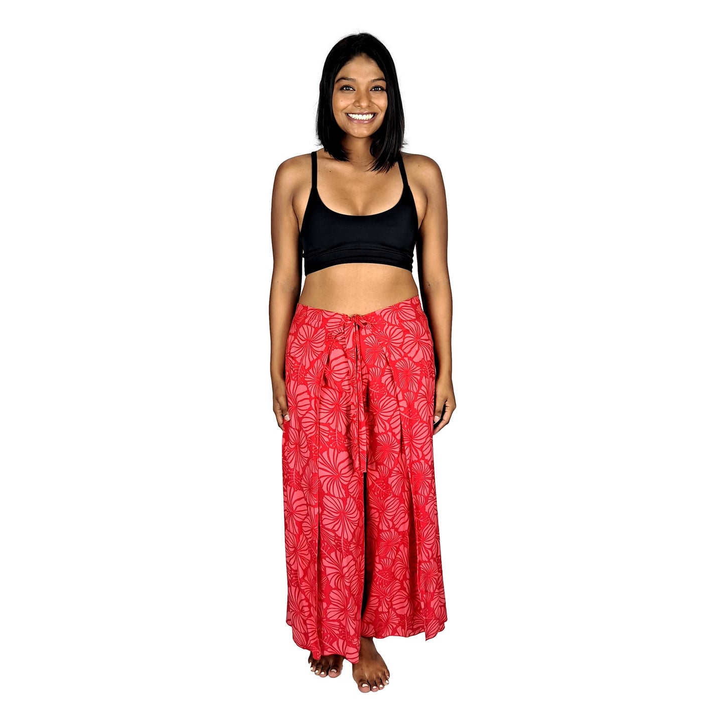 ISLA Wrap Pants – ISLA-4011 – Red and Pink