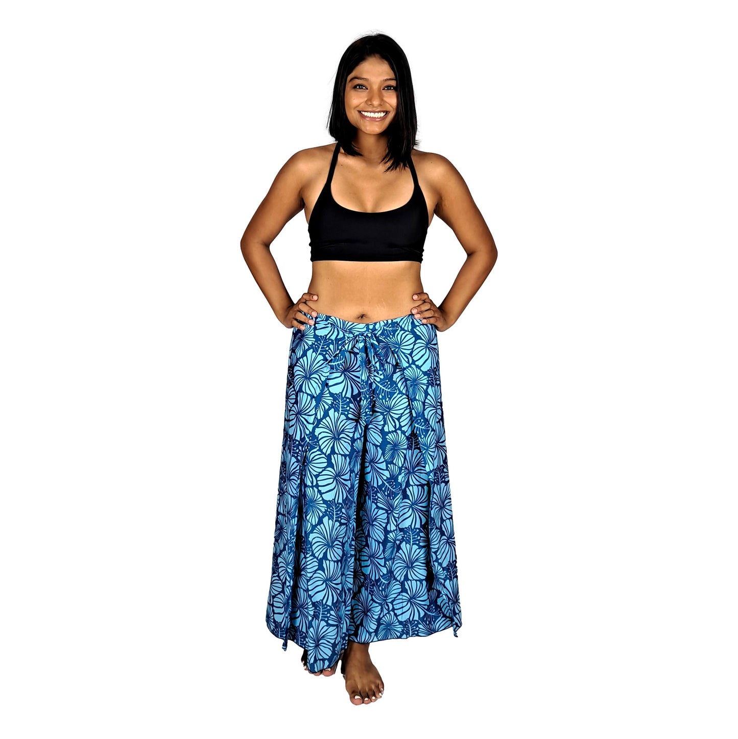 ISLA Wrap Pants – ISLA-4015 – Dark Blue and Teal