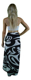 Sarong IT-10-F - Island Turtle Black & White