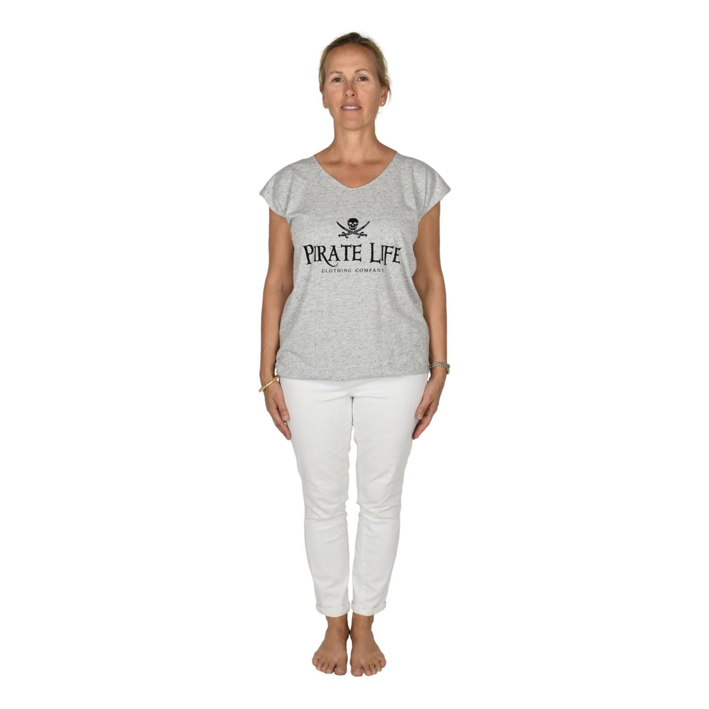 Pirate Life Tee – J-20-PL - Heather Gray – Long Sleeve