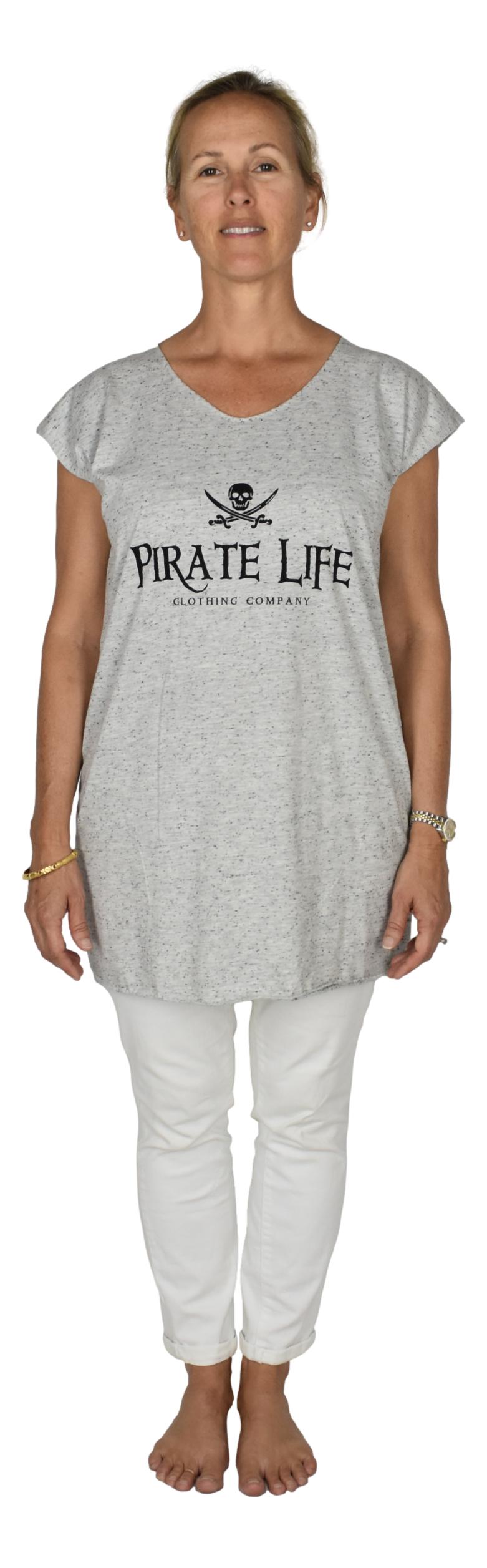 Pirate Life Tee – J-20-PL - Heather Gray – Long Sleeve