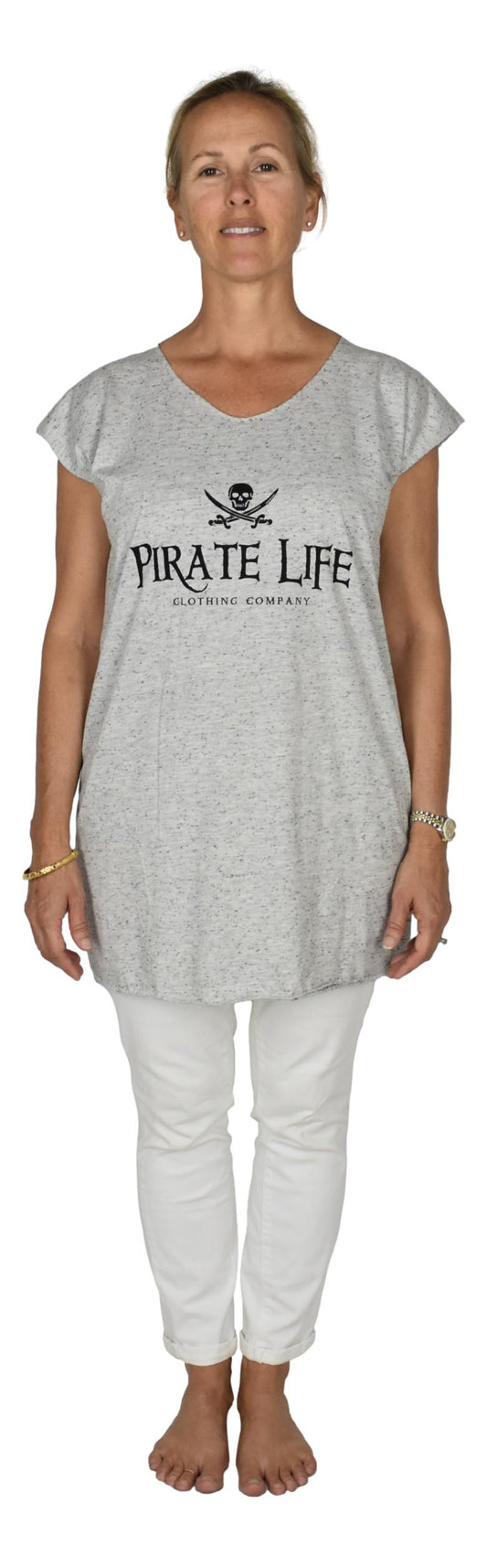 Pirate Life Tee – J-20-PL - Heather Gray – Long Sleeve