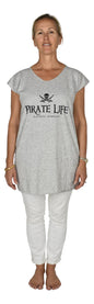 Pirate Life Tee – J-20-PL - Heather Gray – Long Sleeve
