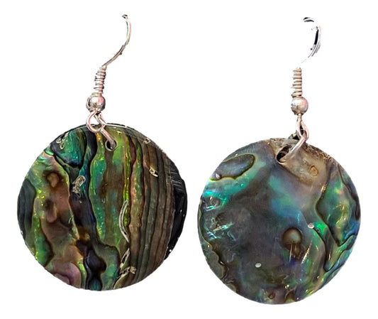 Shell Necklace – JN-ANNIE- Natural Abalone Shell Round Earrings