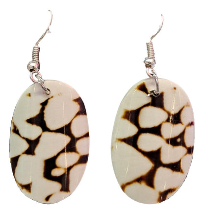 Shell Earrings – JE-CARRIE- Natural Cone Shell Oval