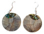 Shell Earrings – JE-CHLOE- Natural Abalone MOP LT Round