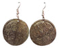 Shell Earrings – JE-MARY- Natural Dark MOP, Carved Flower