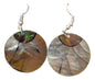 Shell Earrings – JE-SOPHIA- Natural Abalone and Dark Mother of Pearl Round