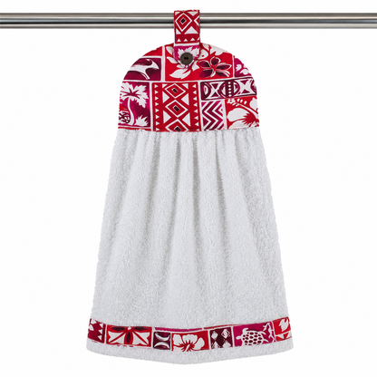 Kitchen Towel - KT-1 - Red Hawaiian Print