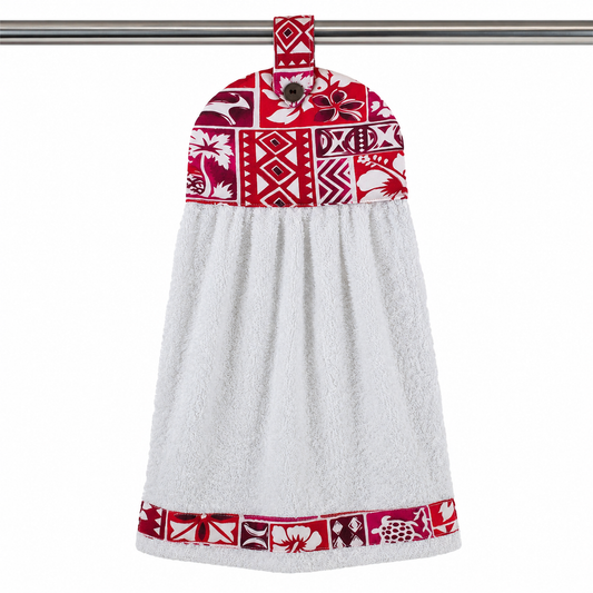 Kitchen Towel - KT-1 - Red Hawaiian Print