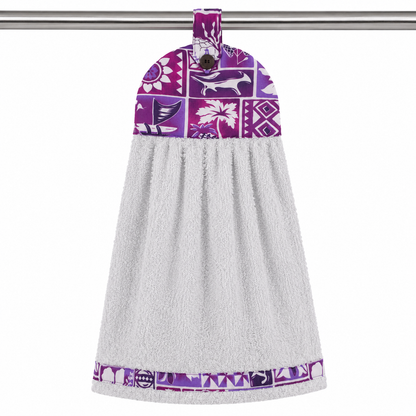 Kitchen Towel - KT-7 - Purple Hawaiian Print