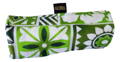 Luggage Handle Wrap – L-4 - Green Tropical Hawaiian Print Luggage Grip