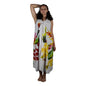 Magic Sarong MG-121 - Tropical Bouquet White Batik Handpainted