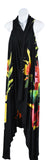 Magic Sarong MG-122 - Tropical Bouquet Black Batik Handpainted