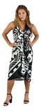 Magic Sarong MG-2110 - Tribal Hibiscus Black